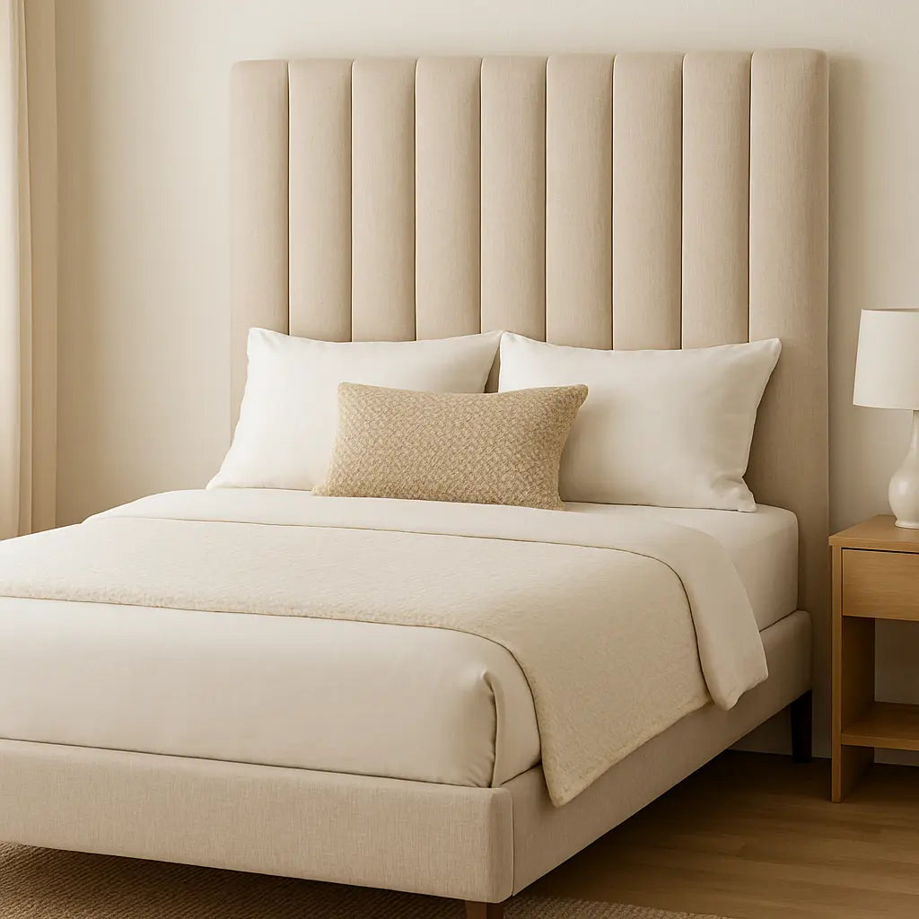 How to Style Your Bedroom Around a Statement High Headboard