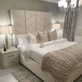 Chevron Upholstered Bed