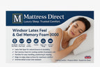 Windsor Latex Feel & Gel Memory Foam 3000 - Vacuum packed In one Box