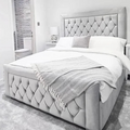 Kensington Bedframe Full Setup Side Corner View